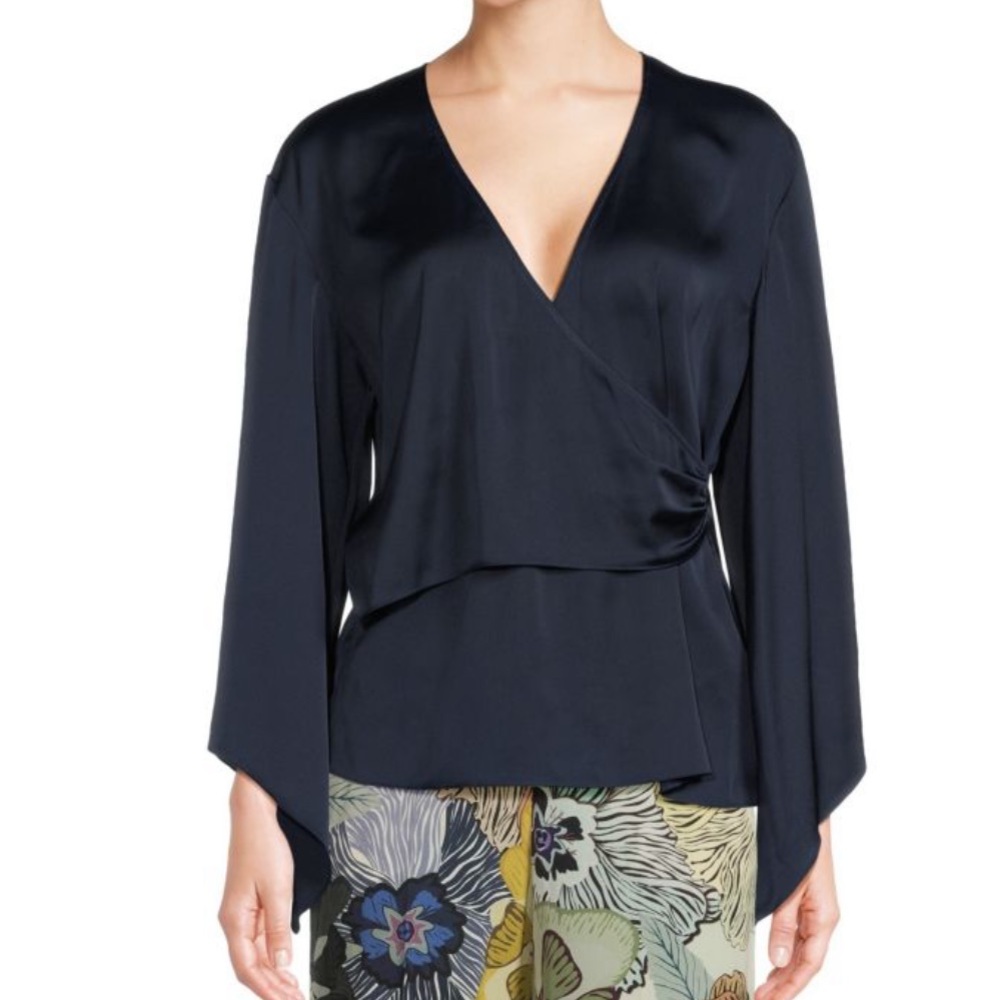 Ramy Brook Emelia Ruched Surplice Top
